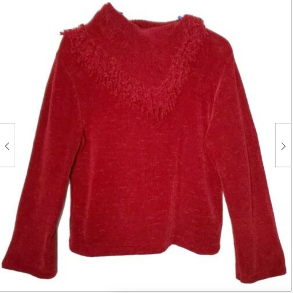 VtG Designers Originals Ugly Christmas Sweater M Pullover Red Cowl Neck